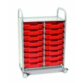 Callero Plus Double Trolley with Shallow Trays